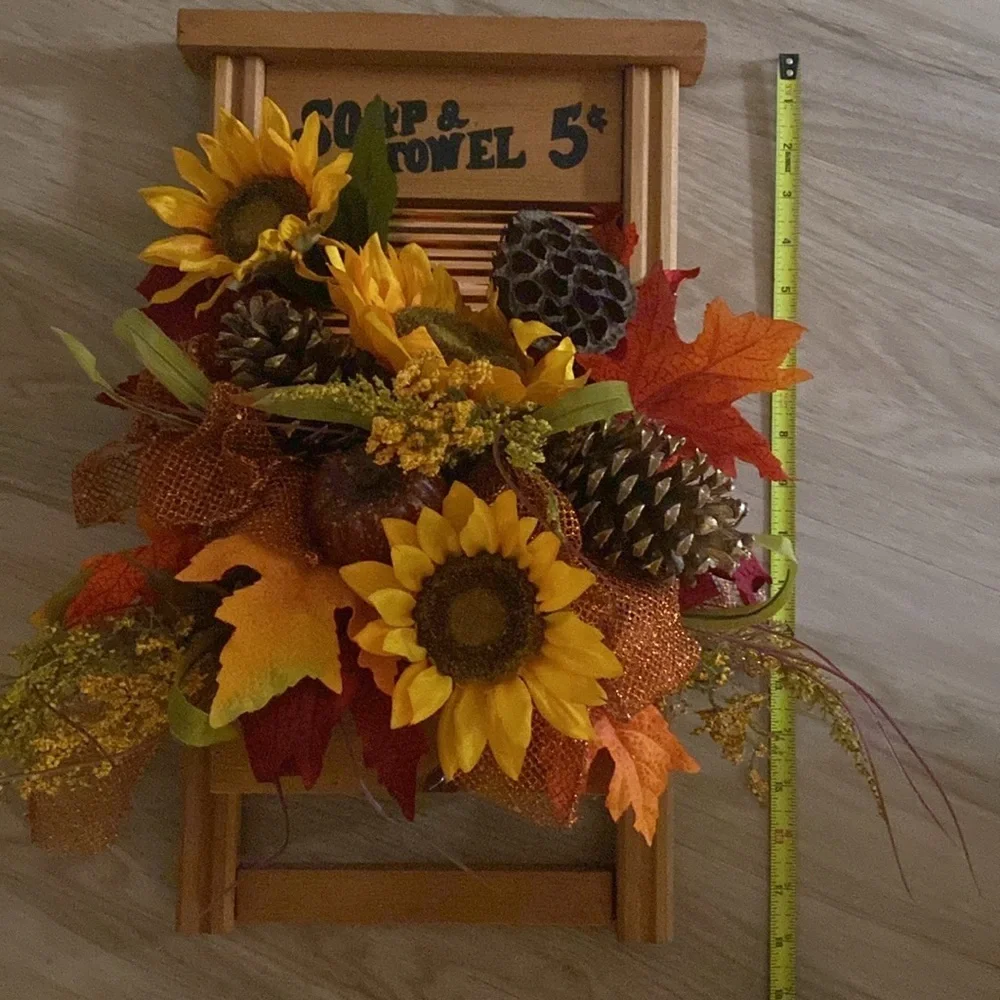 Rustic fall Sunflower Wall Decor